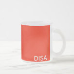 Caneca De Café Vidro Jateado Disa Red Color name<br><div class="desc">Disa Red Color name</div>