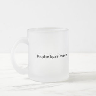 Caneca De Café Vidro Jateado Disciplina É Igual a Liberdade Máquina de Escrever