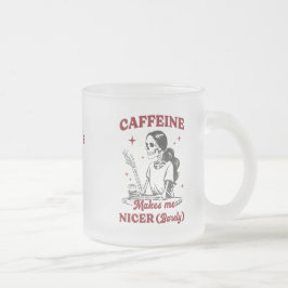 Caneca De Café Vidro Jateado Diversão em sarcasmo personalizado