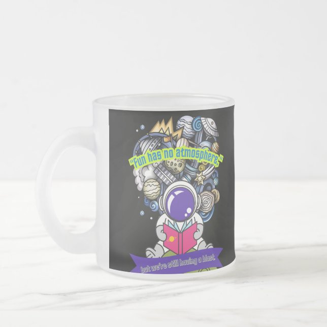 Caneca De Café Vidro Jateado Diversão não tem atmosfera (Esquerda)