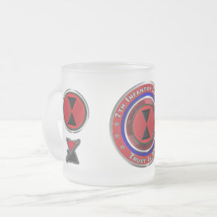 Caneca De Café Vidro Jateado Divisão de Infantaria 7
