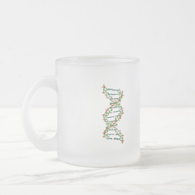 Caneca De Café Vidro Jateado DNA - Ciência/Cientista/Biologia (Esquerda)