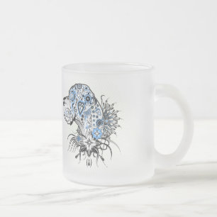 Caneca De Café Vidro Jateado Dogue Alemão Blackheart
