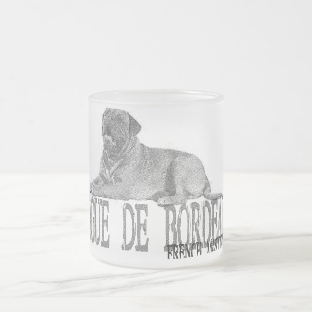 Caneca De Café Vidro Jateado Dogue de Bordéus (Centro)