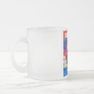 CANECA DE CAFÉ VIDRO JATEADO DONALD TRUMP - 45 & 47