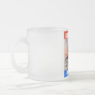 CANECA DE CAFÉ VIDRO JATEADO DONALD TRUMP - PAI HOME