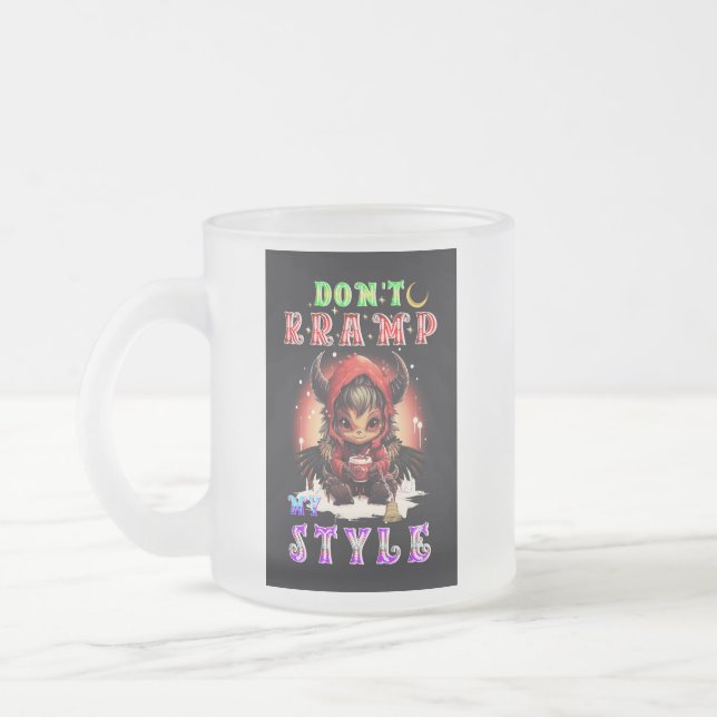 Caneca De Café Vidro Jateado Don't Kramp My Style (Esquerda)