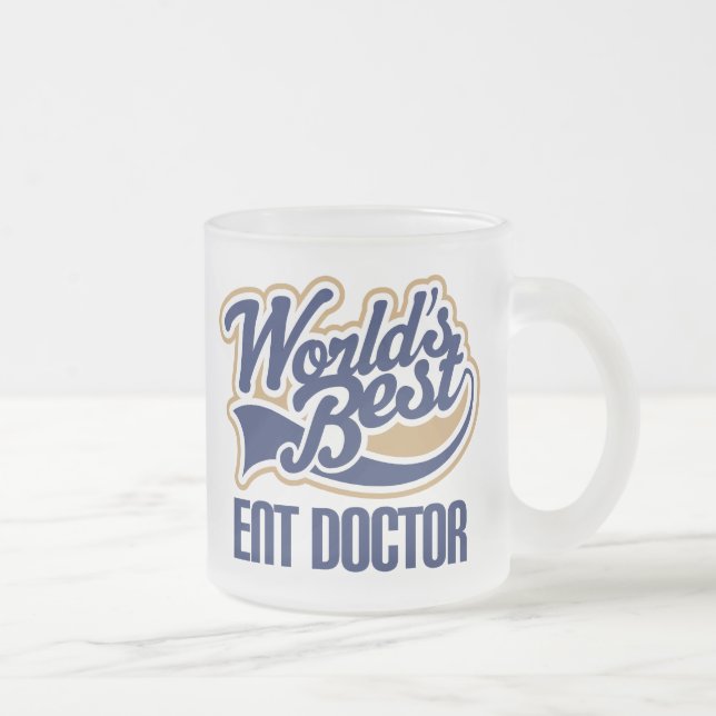 Caneca De Café Vidro Jateado Doutor otorrinolaringológico Presente (Direita)