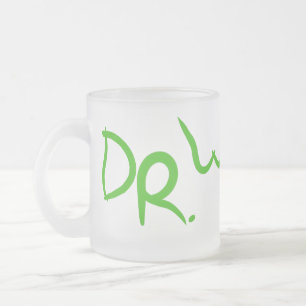 Caneca De Café Vidro Jateado Dr. Sem-fim