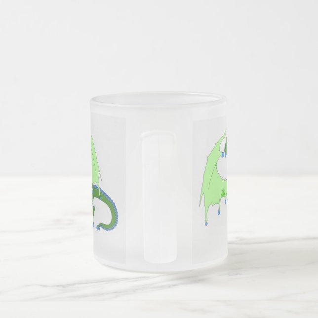 Caneca De Café Vidro Jateado dragão sapo (Alça)