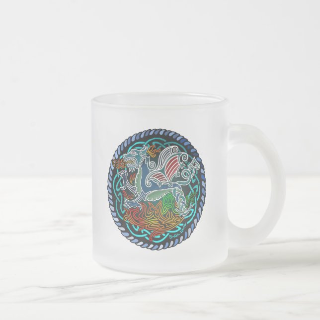 Caneca De Café Vidro Jateado Dragon celtique (Direita)