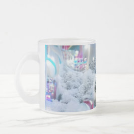 Caneca De Café Vidro Jateado Dreamy Winter Wonderland Lights