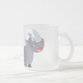Caneca De Café Vidro Jateado Duas canetas de Fosco Rhinos