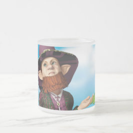 Caneca De Café Vidro Jateado Duende