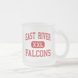 Caneca De Café Vidro Jateado East River - Falcons - alto - Orlando Florida