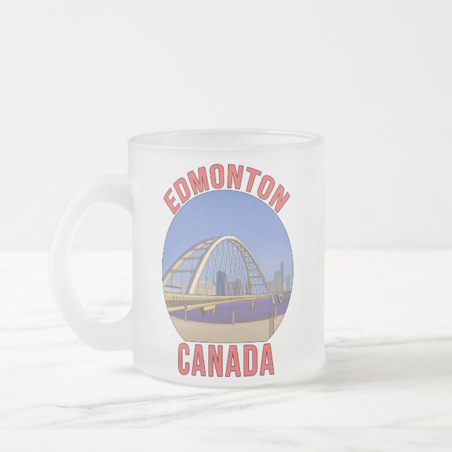 Caneca De Café Vidro Jateado Edmonton Alberta Canada (Esquerda)