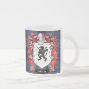 Caneca De Café Vidro Jateado Edwards Family Crest - País de Gales