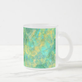 Caneca De Café Vidro Jateado Emerald Green Crumpled Texture