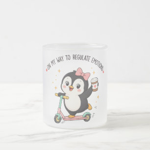 Caneca De Café Vidro Jateado Emoções, Patinho Bobo, Presente para Conselheiro