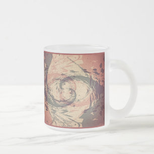 Caneca De Café Vidro Jateado Encontre-Me No Meio - Fractal
