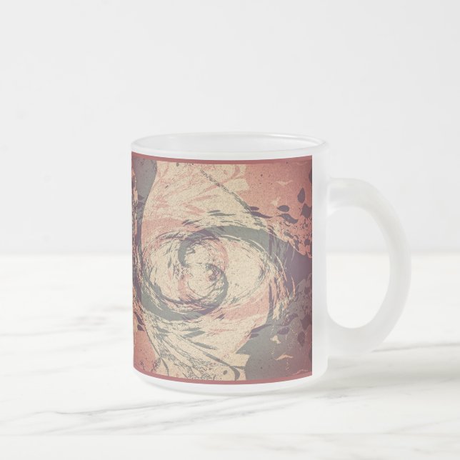Caneca De Café Vidro Jateado Encontre-Me No Meio - Fractal (Direita)