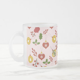 Caneca De Café Vidro Jateado Enfeites Temáticos de Natal Férias