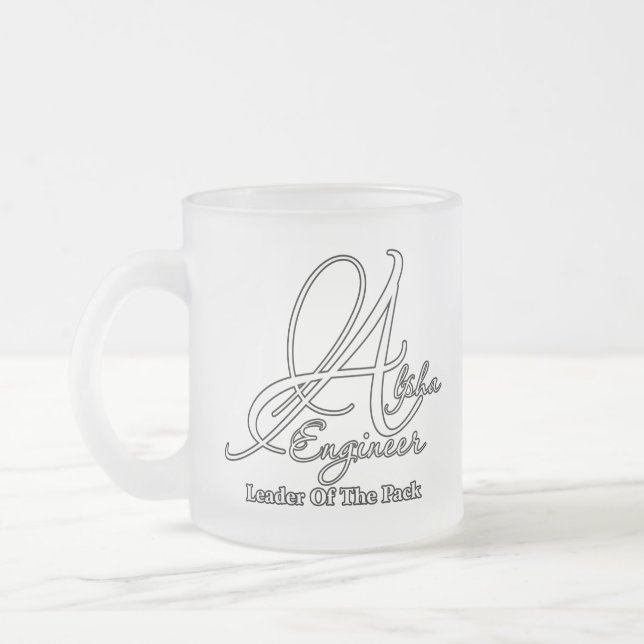 Caneca De Café Vidro Jateado Engenheiro Alpha (Esquerda)