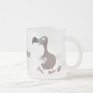 Caneca De Café Vidro Jateado Engraçado desenho animado de pássaros