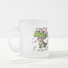 Caneca De Café Vidro Jateado Engraçado dinossauro sarcástico Mug - "Sou alérgic