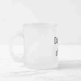 Caneca De Café Vidro Jateado Engraçado "Dose Diária do Caos"