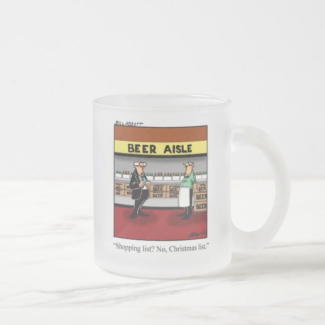 Caneca De Café Vidro Jateado Engraçado Fosco de Natal Beer Mug (Direita)