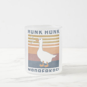 Caneca De Café Vidro Jateado Engraçado Goose Honk Madafakas - Pato de Vintage
