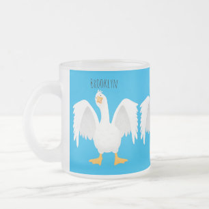 Caneca De Café Vidro Jateado Engraçado ilustração curiosa de desenho animado de