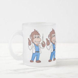 Caneca De Café Vidro Jateado Engraçado orangotango macaco