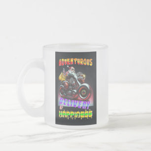 Caneca De Café Vidro Jateado Entrega Aventurada Da Felicidade