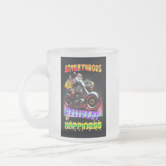Caneca De Café Vidro Jateado Entrega Aventurada Da Felicidade