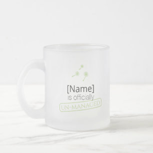 Caneca De Café Vidro Jateado Erva Daninha Happens fofo cínico dandelion Engraça