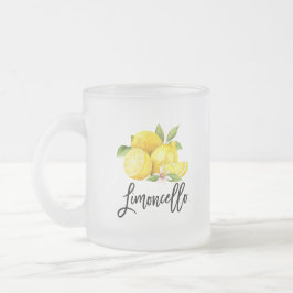 Caneca De Café Vidro Jateado Escova-Pincel Limoncello Fosco