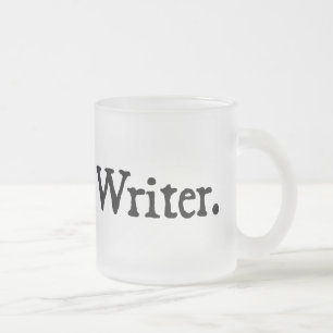 Caneca De Café Vidro Jateado Escritor