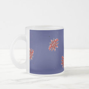 Caneca De Café Vidro Jateado espaçonaves vermelhas no espaço