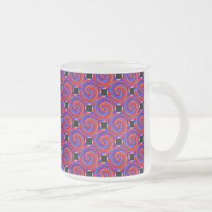 Caneca De Café Vidro Jateado Espiral Red & Blue Counter de Kenneth Yoncich