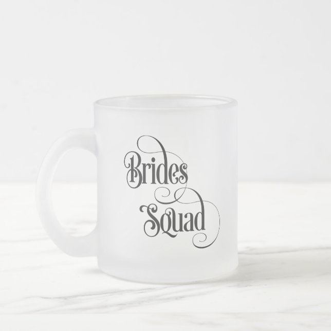 Caneca De Café Vidro Jateado Esquadrão de Noivas (Esquerda)