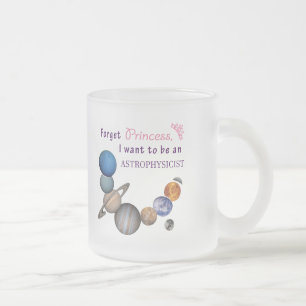 Caneca De Café Vidro Jateado Esqueça Princesa - Astrofísico