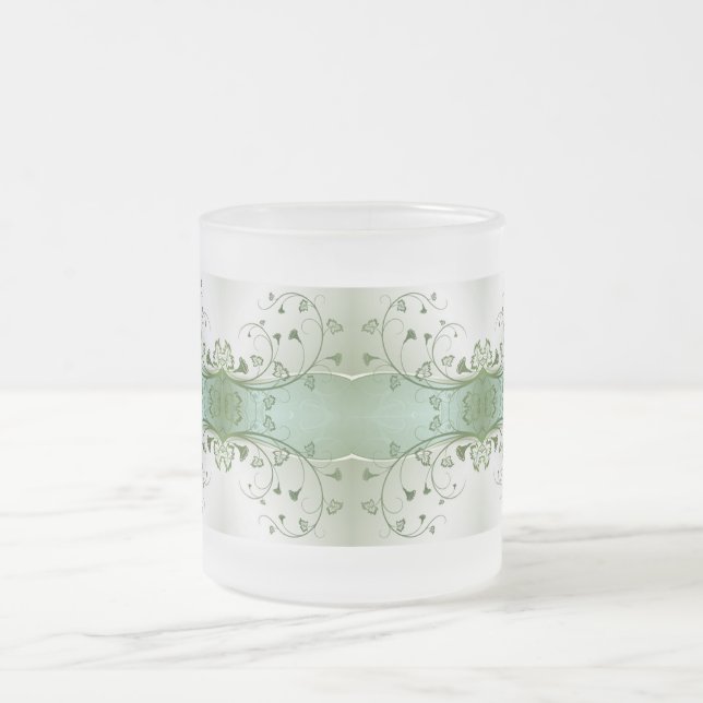 Caneca De Café Vidro Jateado Estilos Clássicos de Rolagem (Centro)