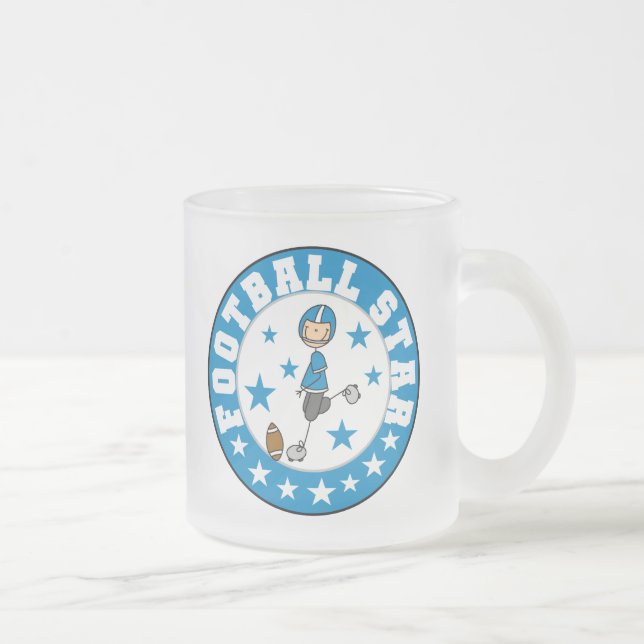 Caneca De Café Vidro Jateado Estrela do Futebol (Direita)