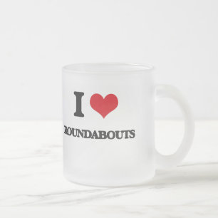 Caneca De Café Vidro Jateado Eu amo carrosséis