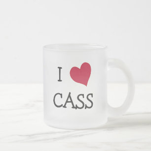 CANECA DE CAFÉ VIDRO JATEADO EU AMO CASS