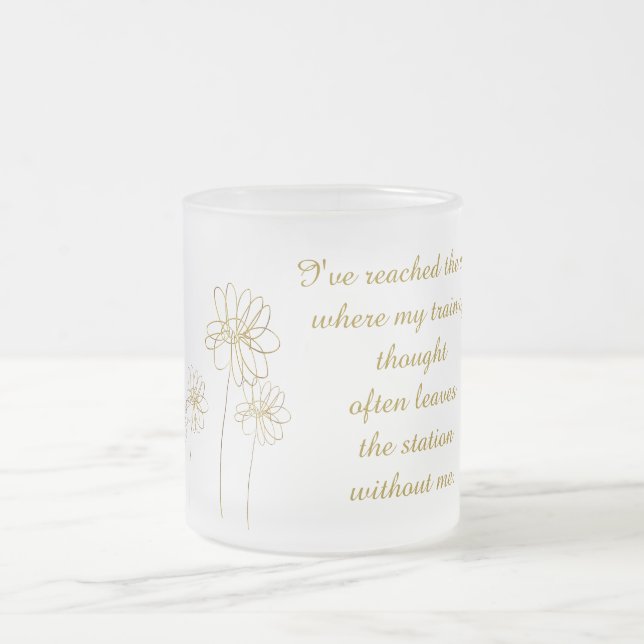 Caneca De Café Vidro Jateado Eu cheguei à idade (Centro)