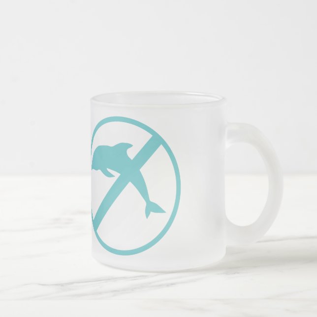 Caneca De Café Vidro Jateado Eu deio golfinhos (Direita)