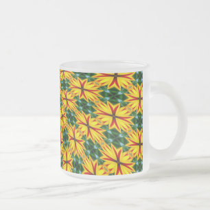 Caneca De Café Vidro Jateado Eu Gosto De Flores Únicas
